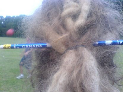 Blyant i h&aring;ret